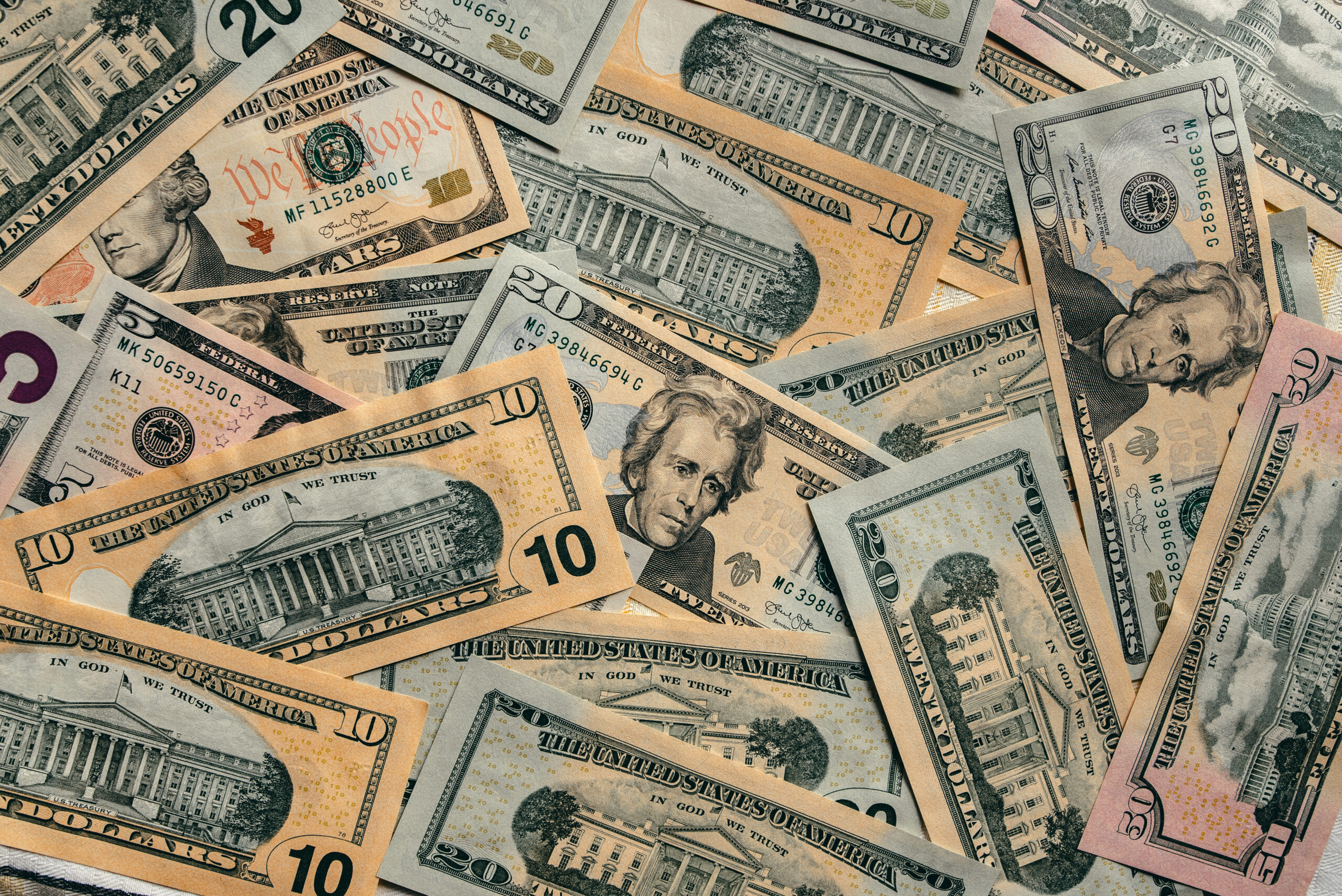 US dollar banknotes